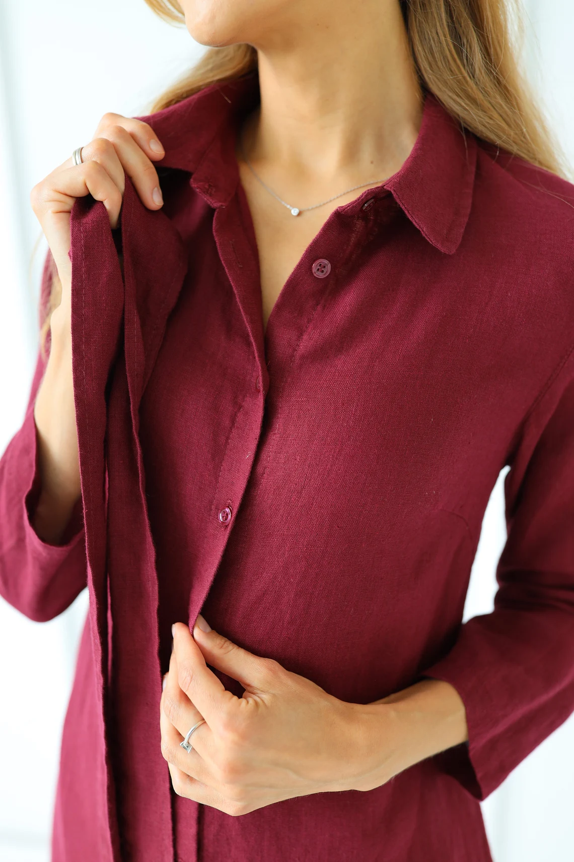 Srajčna obleka 1260 100% lan