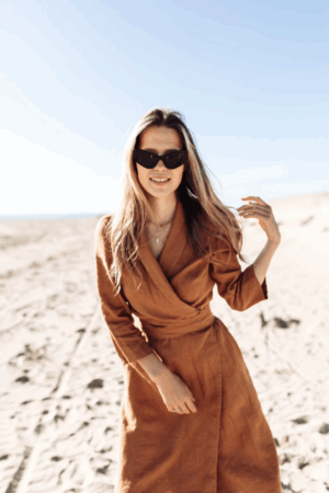 Srajčna obleka 1240 100% lan