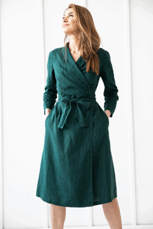 Srajčna obleka 1240 100% lan