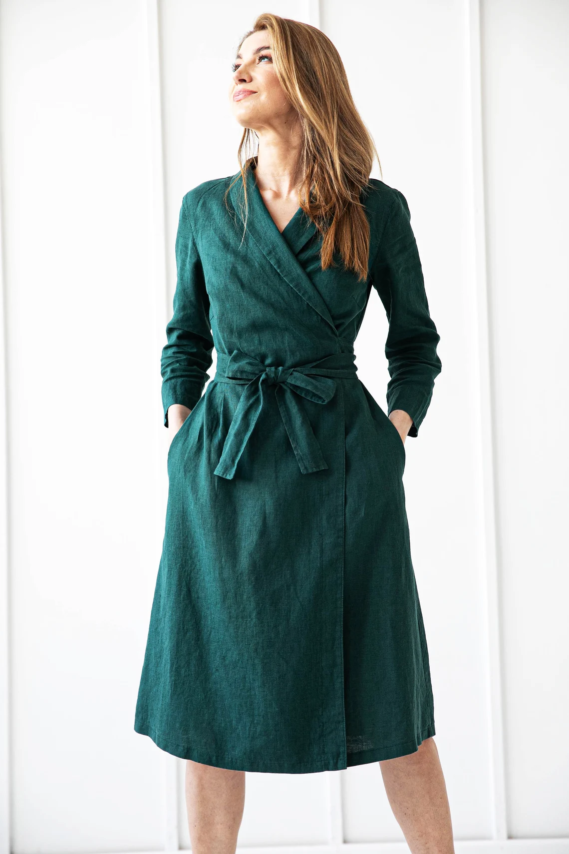 Srajčna obleka 1240 100% lan