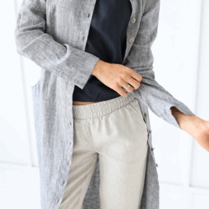 Srajčna obleka 1241 100% lan