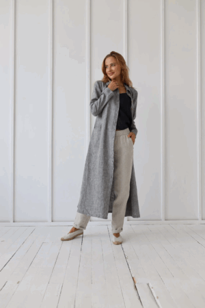 Srajčna obleka 1241 100% lan