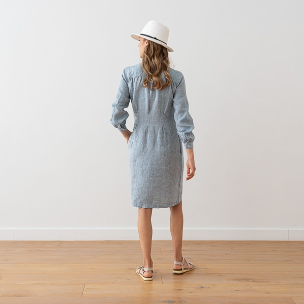 Obleka 100% lan DENIM MELANGE L