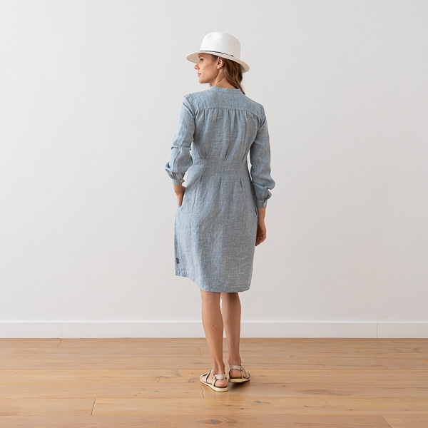 Obleka 100% lan DENIM MELANGE L