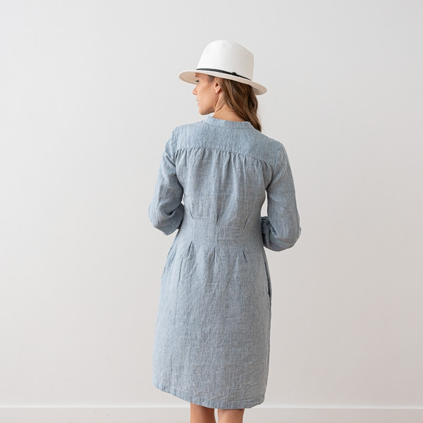 Obleka 100% lan DENIM MELANGE L