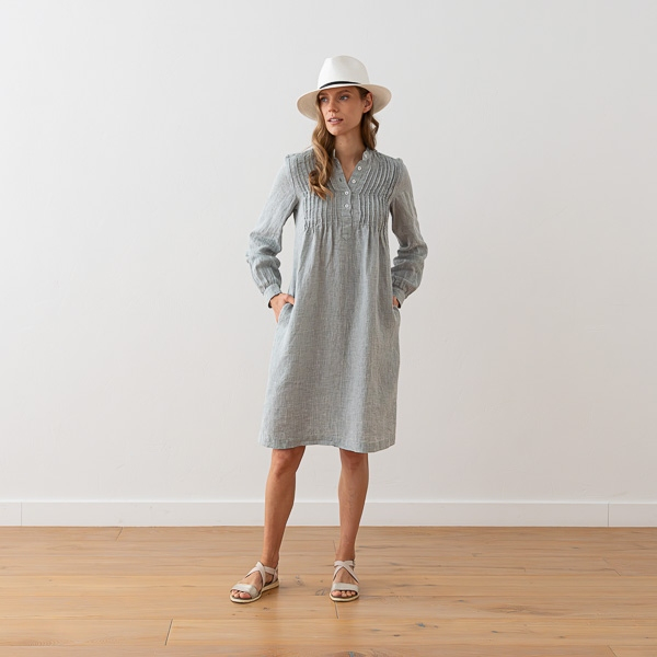 Obleka 100% lan GREEN MELANGE S