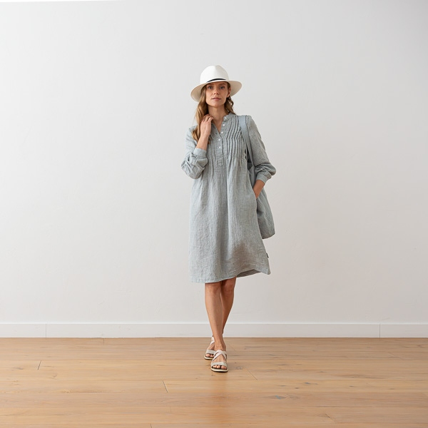 Obleka 100% lan GREEN MELANGE S