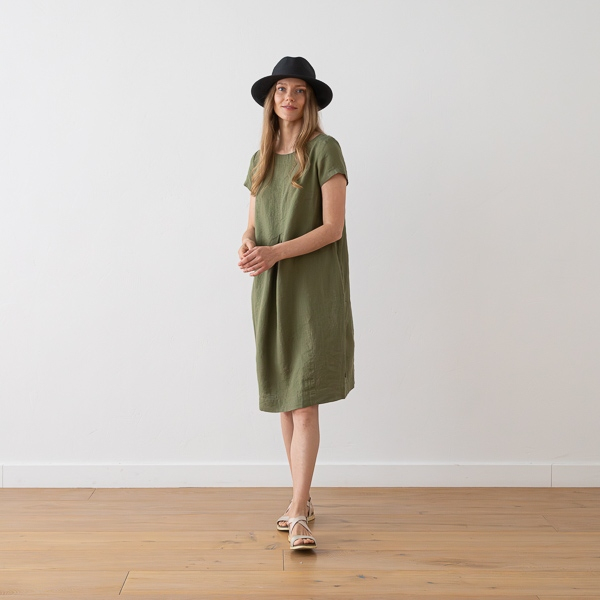 Obleka 100% lan OLIVNA S,M