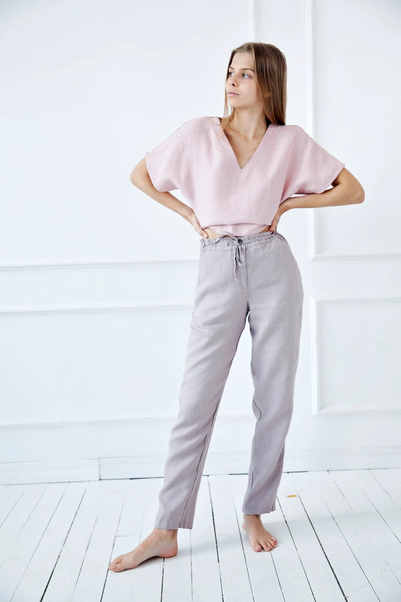 Hlače 1313 100% lan