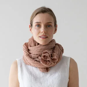 Šal iz 100% lana VINTAGE ROSE