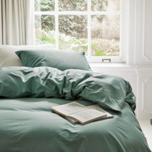 Posteljnina ekološki bombaž saten SEA GREEN več dimenzij