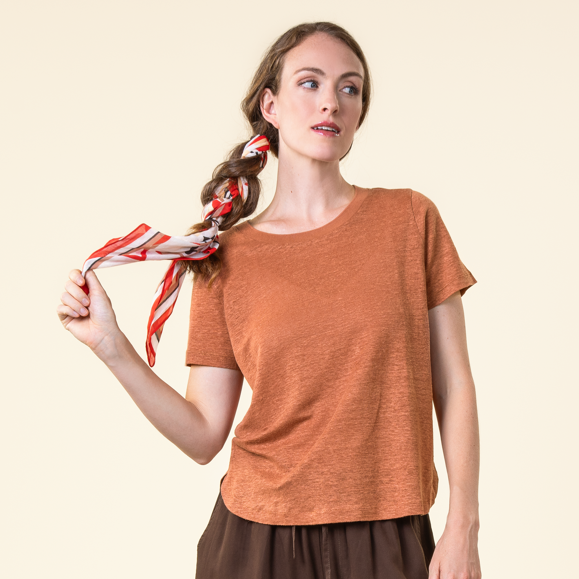 Ženski TS KR 100% lan TOFFEE XS Ženski TS KR 100% lan TOFFEE XS