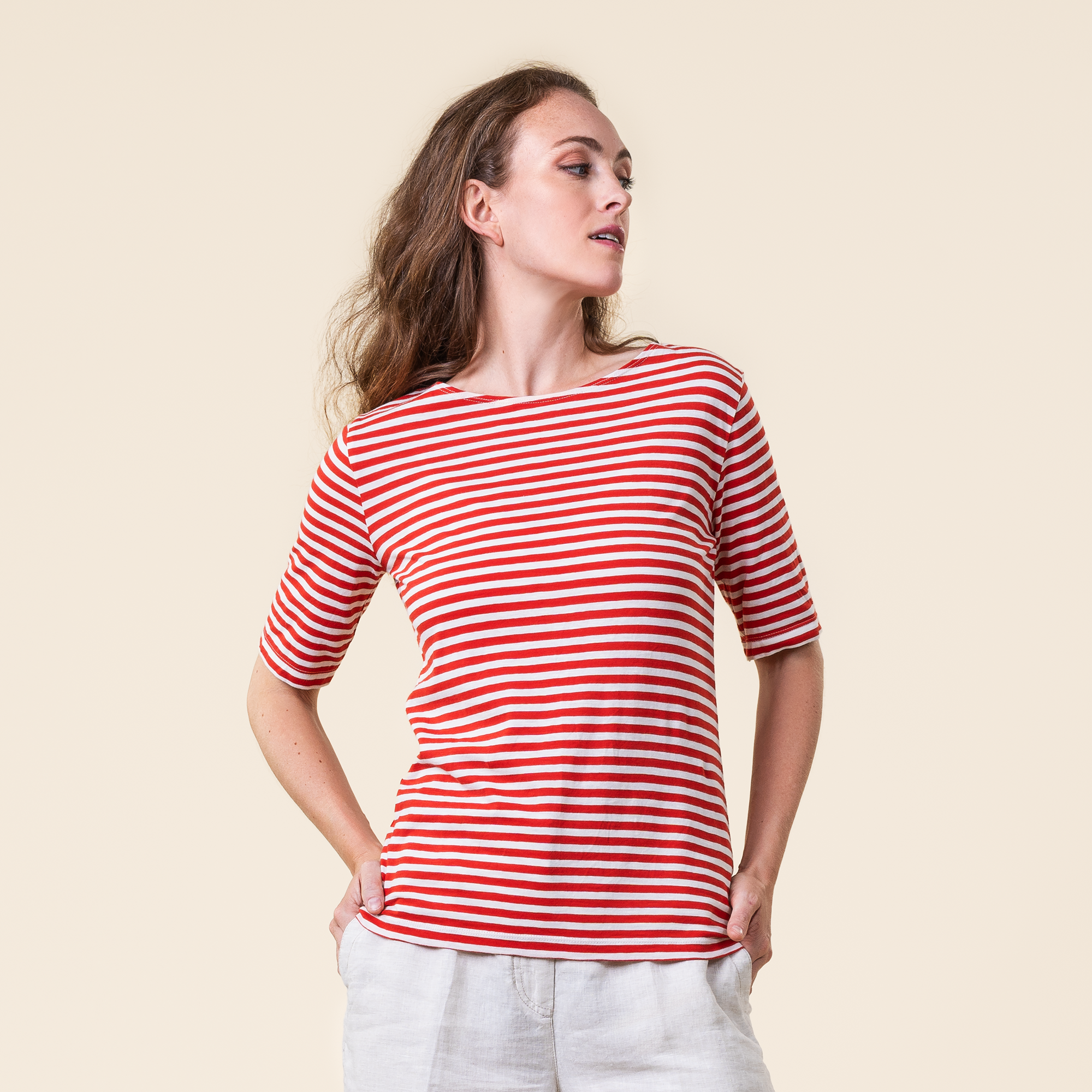 Ženska majica iz 100% eko bombaža črte RED