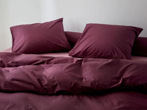 Posteljnina ekološki bombaž perkal PLUM več dimenzij