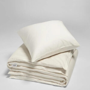 Posteljnina ekološki bombaž saten TOPLA BELA več dimenzij