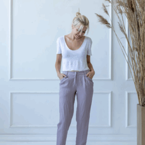 Hlače 1383 100% lan