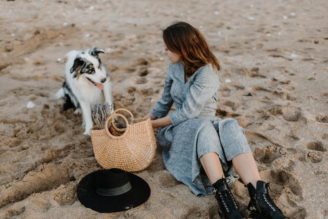 Obleka na preklop DR 1201, 100% lan