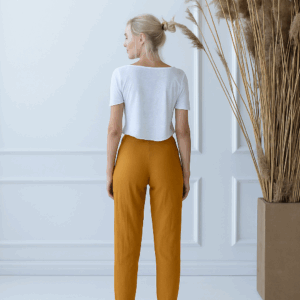 Ženske hlače 1383 100% lan, HONEY M