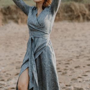 Obleka na preklop DR 1201, 100% lan