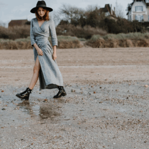 Obleka na preklop DR 1201, 100% lan