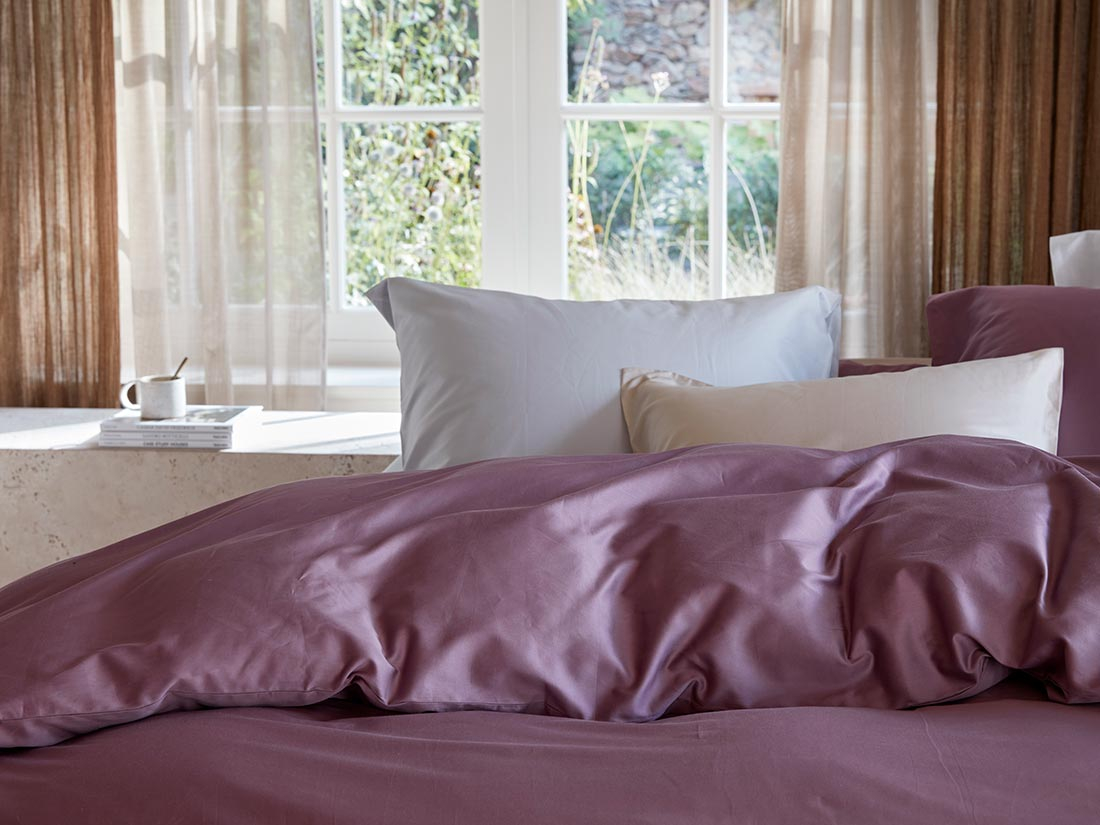 Posteljnina ekološki bombaž saten AMETHYST več dimenzij