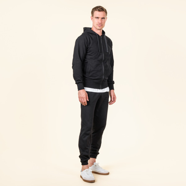 EKO Bombažna Moška Jopica ČRNA EKO Bombažna Moška Jopica ČRNA