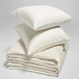 Posteljnina ekološki bombaž saten TOPLA BELA več dimenzij