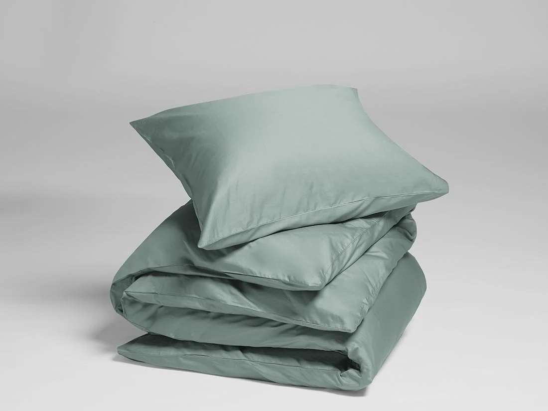 Posteljnina ekološki bombaž saten SEA GREEN več dimenzij