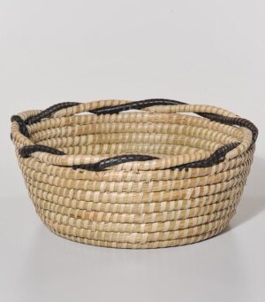 Košara morska trava bombaž Fair Trade črna