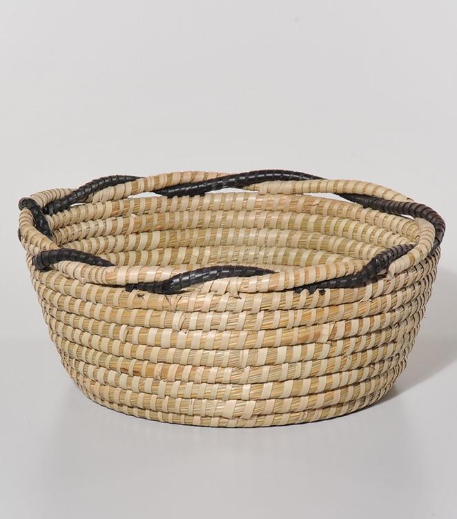 Košara morska trava bombaž Fair Trade črna