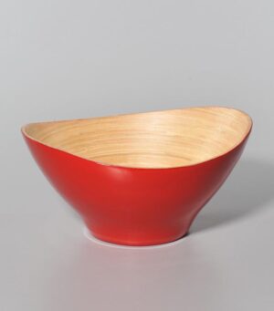 Skleda bambus, rdeča Fair Trade