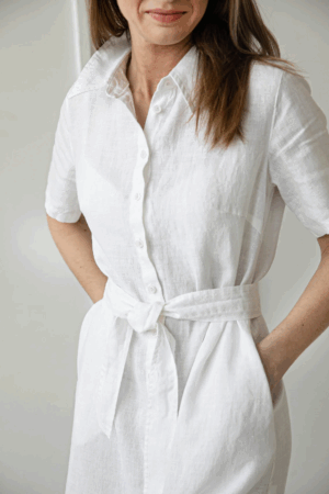 Srajčna obleka KR 1270, 100% lan