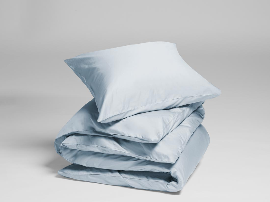 Posteljnina ekološki bombaž saten SKY BLUE več dimenzij
