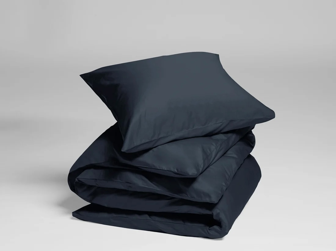 Posteljnina ekološki bombaž saten BLUEBERRY več dimenzij