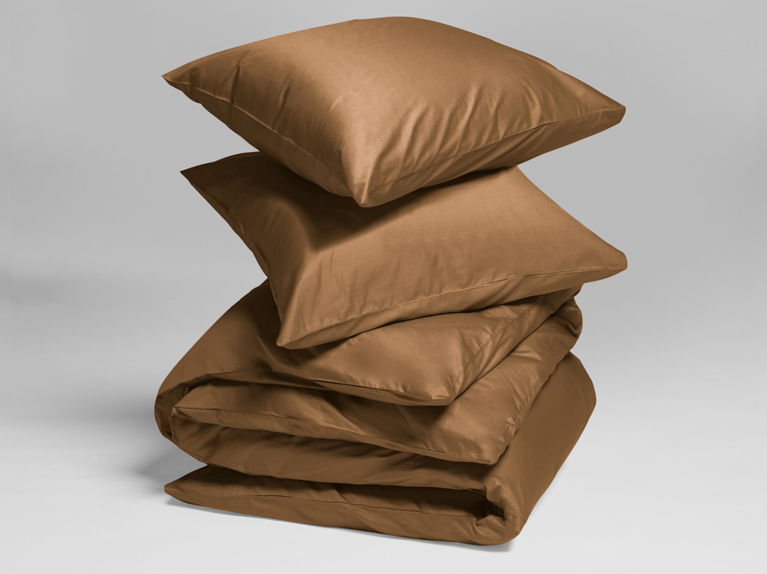 Posteljnina ekološki bombaž saten CARAMEL več dimenzij