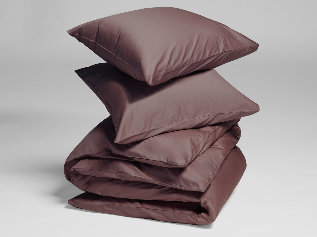 Posteljnina ekološki bombaž saten ROSE BROWN več dimenzij