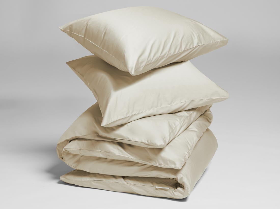 Posteljnina ekološki bombaž saten SANDY GREY več dimenzij