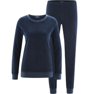 Ženska pižama iz 100% eko bombaža frotir modra L