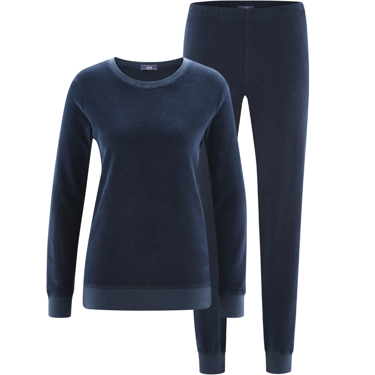 Ženska pižama iz 100% eko bombaža frotir modra L Ženska pižama iz 100% eko bombaža frotir modra L