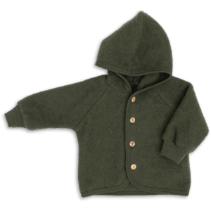 Otroška jopa/jakna s kapuco zelena - flis 100% volna od 50-116 Otroška jopa/jakna s kapuco zelena - flis 100% volna od 50-116