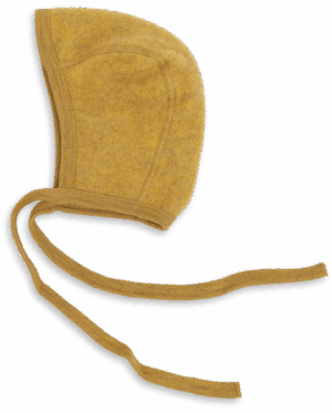 Kapa za dojenčke, saffron - flis 100% volna od 50-68