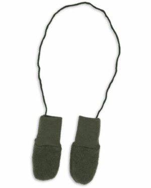 Rokavičke za dojenčke, zelene- flis 100% volna št. 1