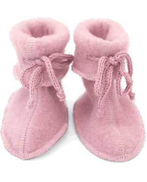 Škorenjčki za dojenčke, rosa - flis 100% volna od 50-68