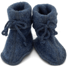 Škorenjčki za dojenčke, blue - flis 100% volna od 50-68