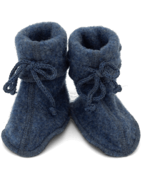 Škorenjčki za dojenčke, blue - flis 100% volna od 50-68