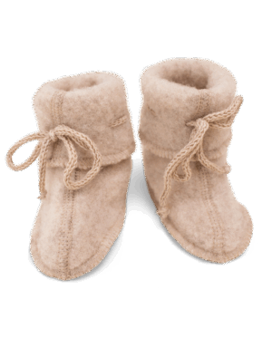 Škorenjčki za dojenčke, sand  - flis 100% volna od 50-68