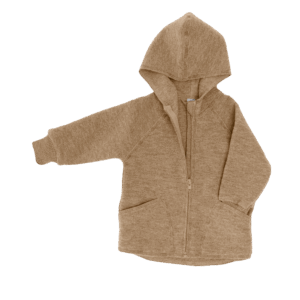 Otroška jakna, almond 100% kuhana volna od 74-116