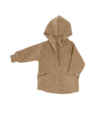 Otroška jakna, almond 100% kuhana volna od 74-116