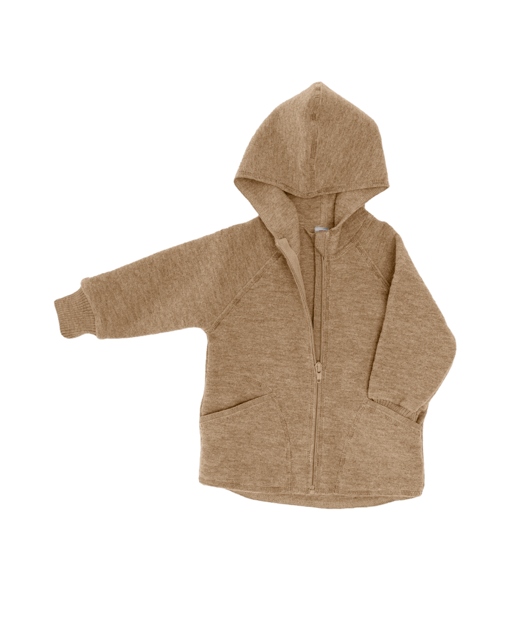 Otroška jakna, almond 100% kuhana volna od 74-116