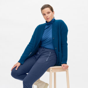 Ženska jopa eko bombaž, volna MODRA L,XL